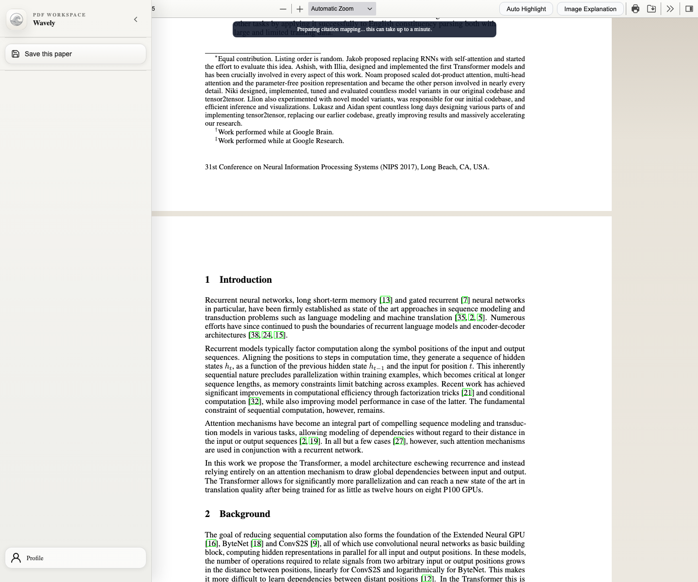 Pointer sidebar showing save and profile actions